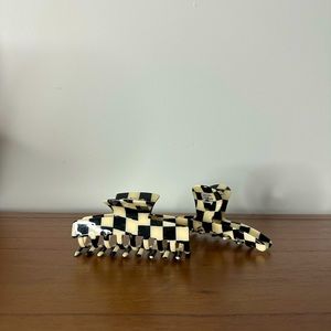 2 Checked Claw Clips
